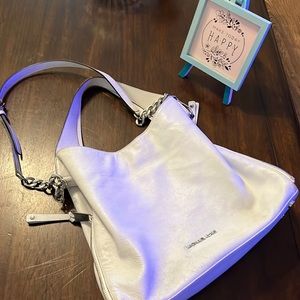 Michael Kors White Leather Bag
